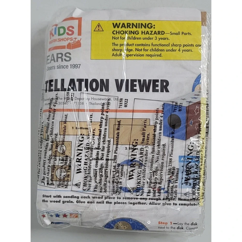 Home Depot Constellation Viewer Space Kids Workshop Wood Kit Set NEW Build DIY